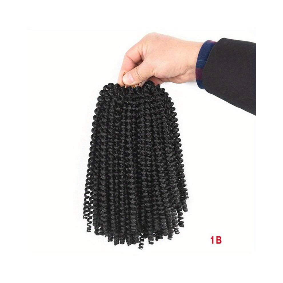 Unisex Black 6Pack 20 Spring Twist Crochet Braids Extensions 20 32 Cm Synthetic Bomb Twist Braiding Hair Extensions Ombre Kinky Curly Crochet Hair Extensions 30 Ro