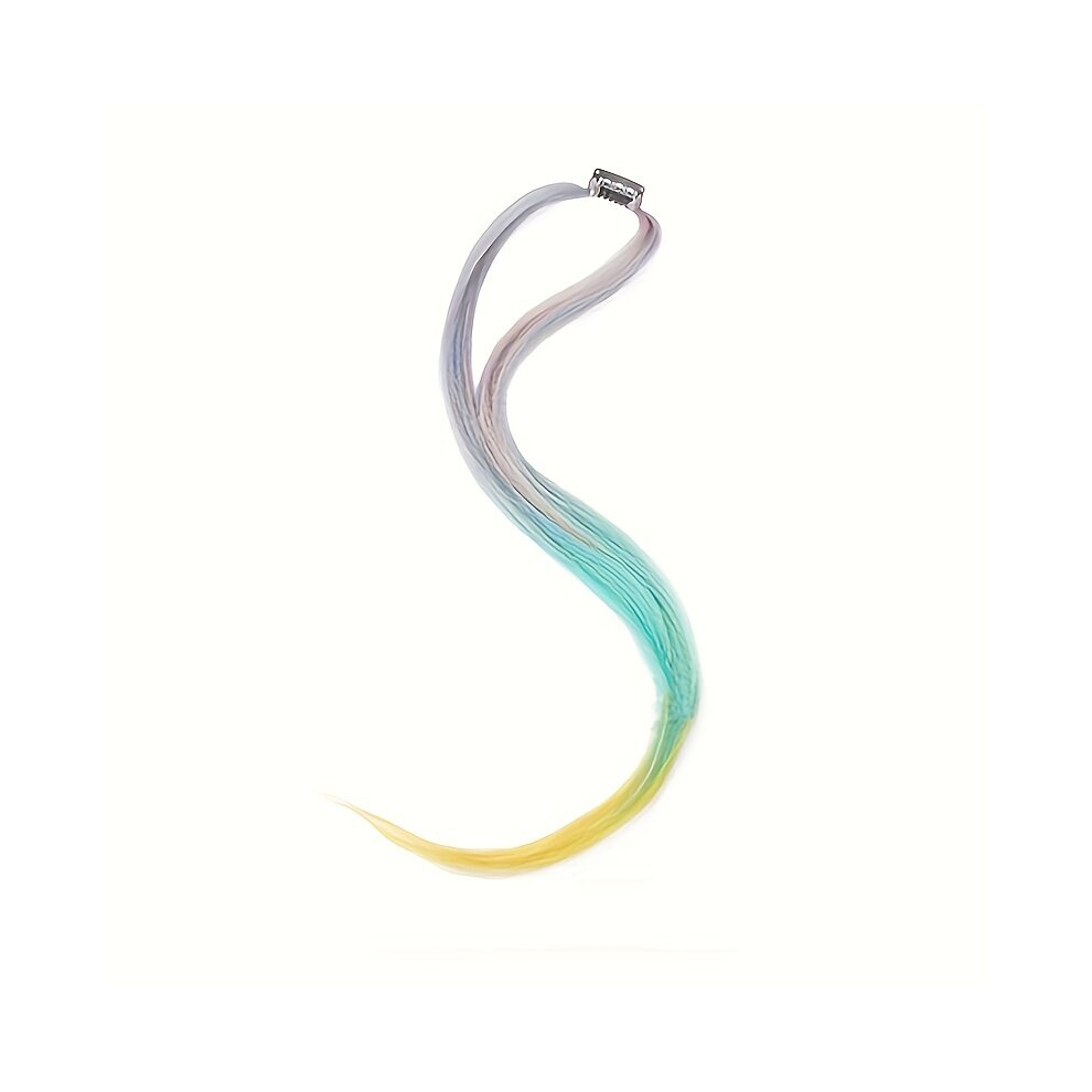 Colorful Clip In Hair Extensions Synthetic Long Straight Hair Pieces Colored Hair Extensions Clip In Hair Extension For Halloween Daily Party Cosplay