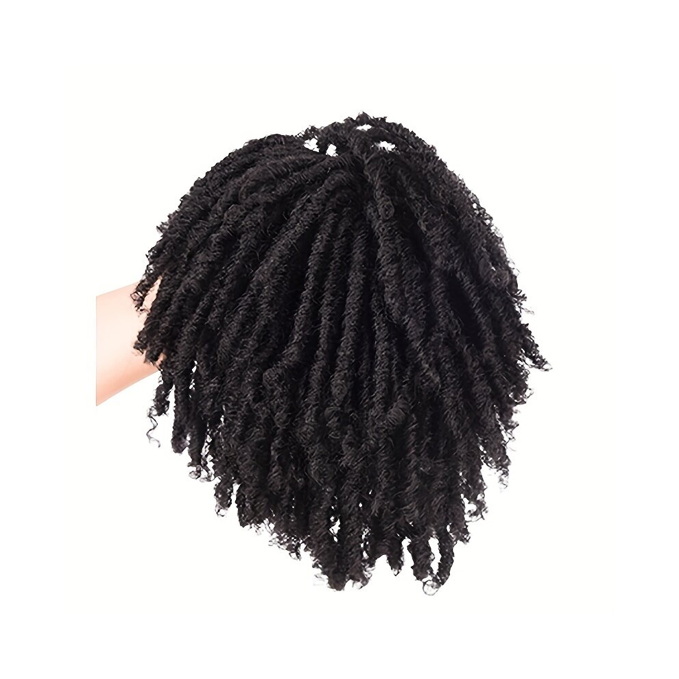 Unisex Black Soft Synthetic Dreadlocks Toupee Hair Pieces For Women Natural Looking Hair Toppers For A Natural Look