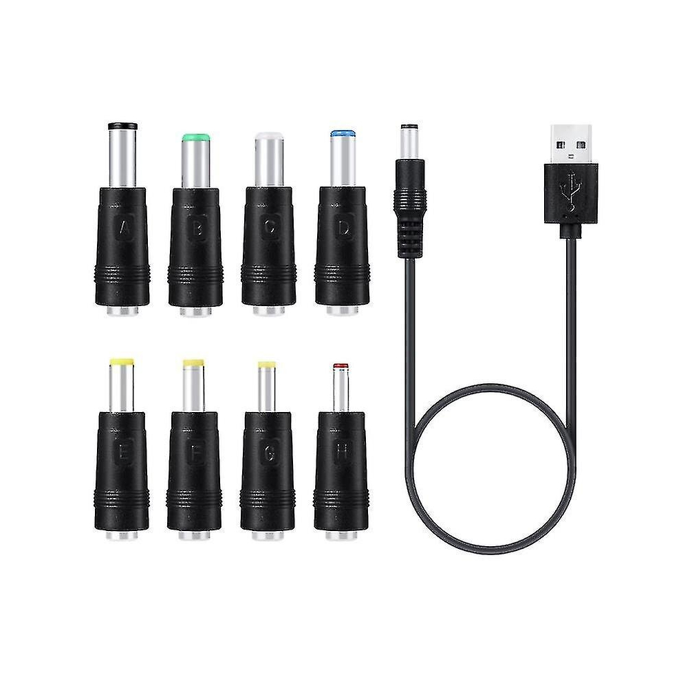 8In1 5V Usb To Dc 5.5X2.1mm Plug Charging Cord For Fan Speaker Router Led Lamp 9379873050414