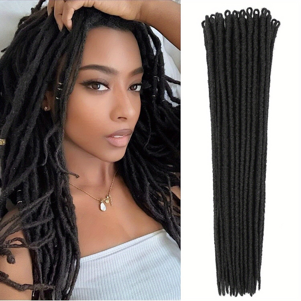 Unisex Multicoloured 60 96 Cm Dreadlock Extensions Long Loc Crochet Braids Hair Extensions 10 Strands Natural Dreads Extensions Synthetic Hair Extensions For Women