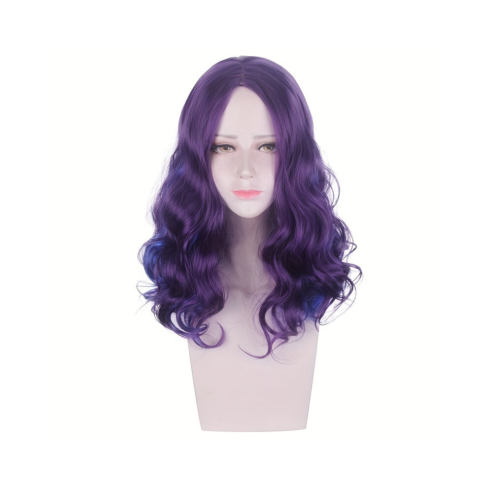 Unisex Multicoloured Costume Wigs Ombre Long Curly Synthetic Wig Movie Cosplay Wig For Halloween Cosplay Party