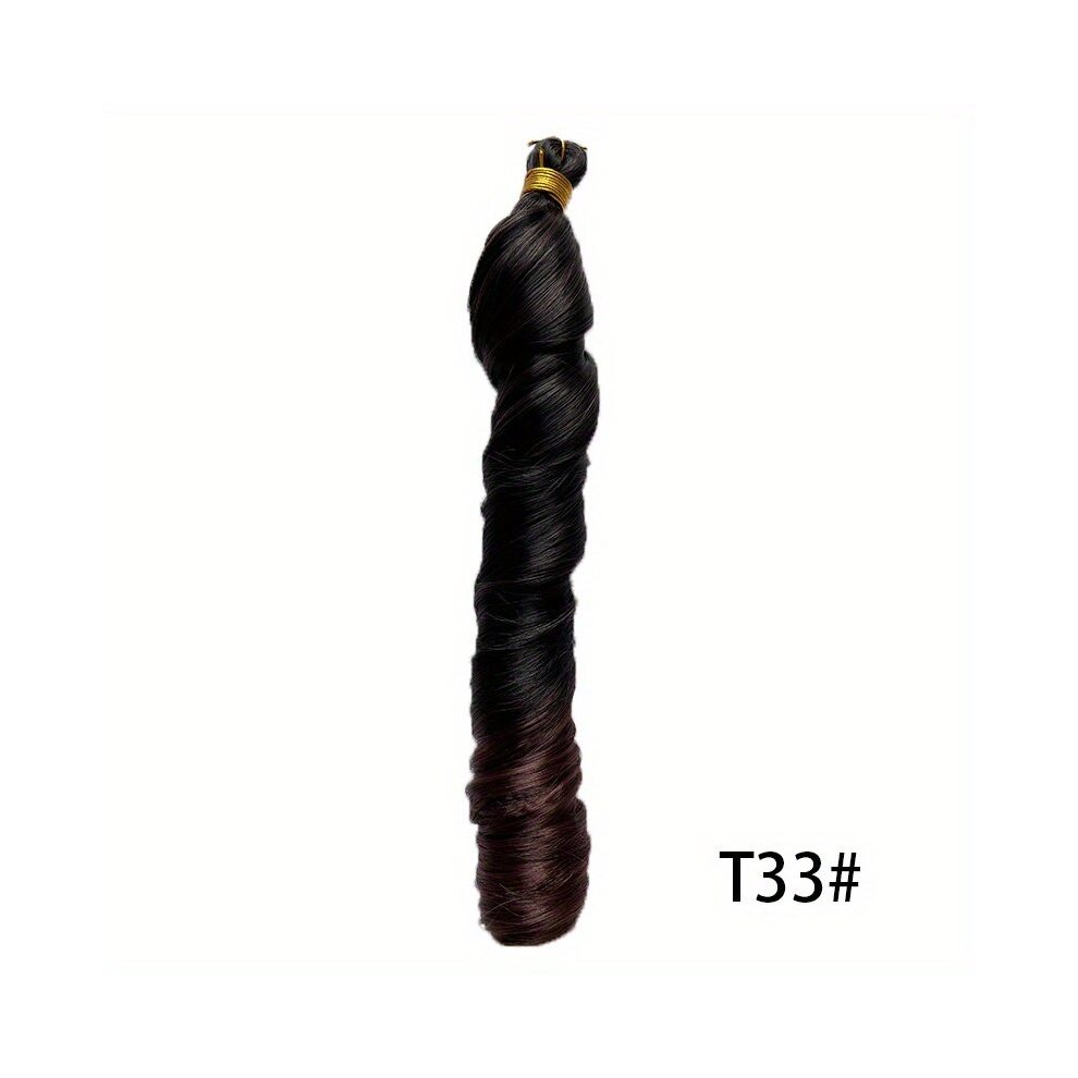 Unisex Multicoloured Ombre French Curls Synthetic Braiding Hair Extensions Spiral Curls Crochet Hair For Box Braids And More