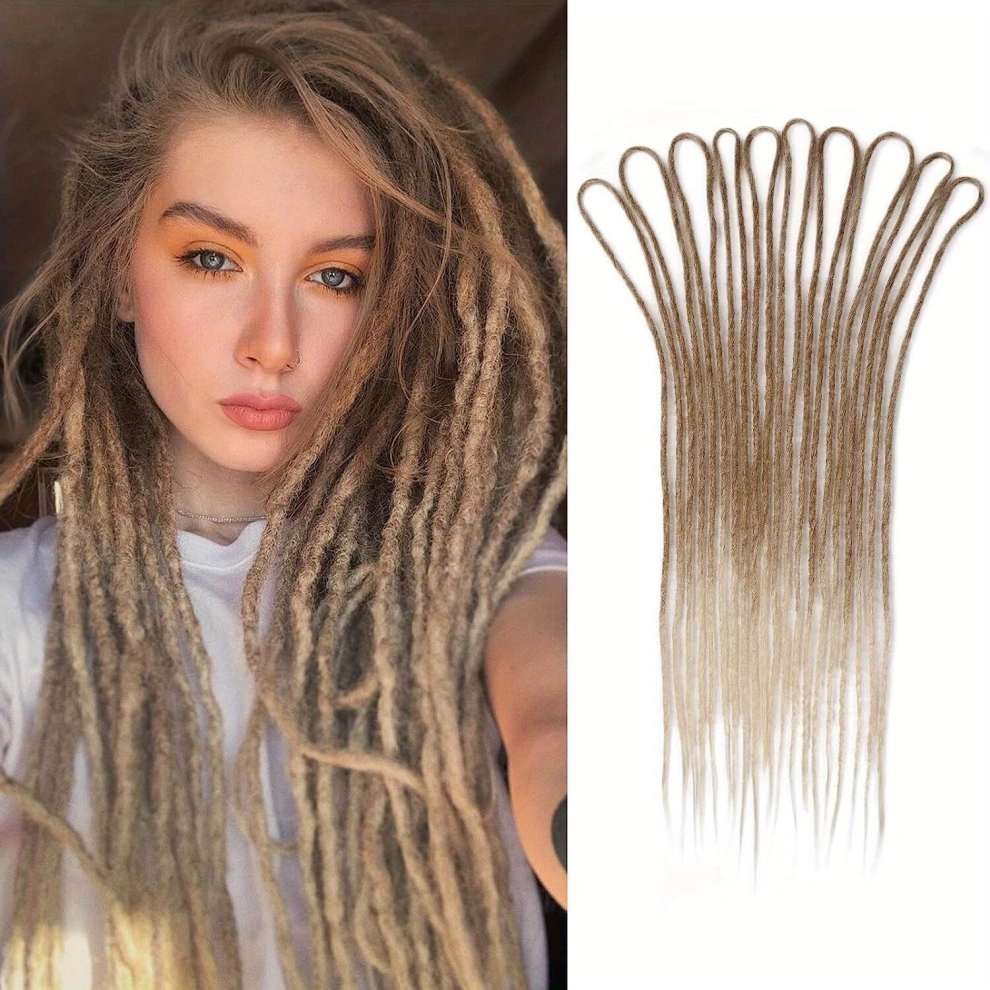 Unisex Multicoloured 10 Strands Pack Dreadlock Braids Hair Pieces Synthetic Crochet Hair Extensions Ombre 60