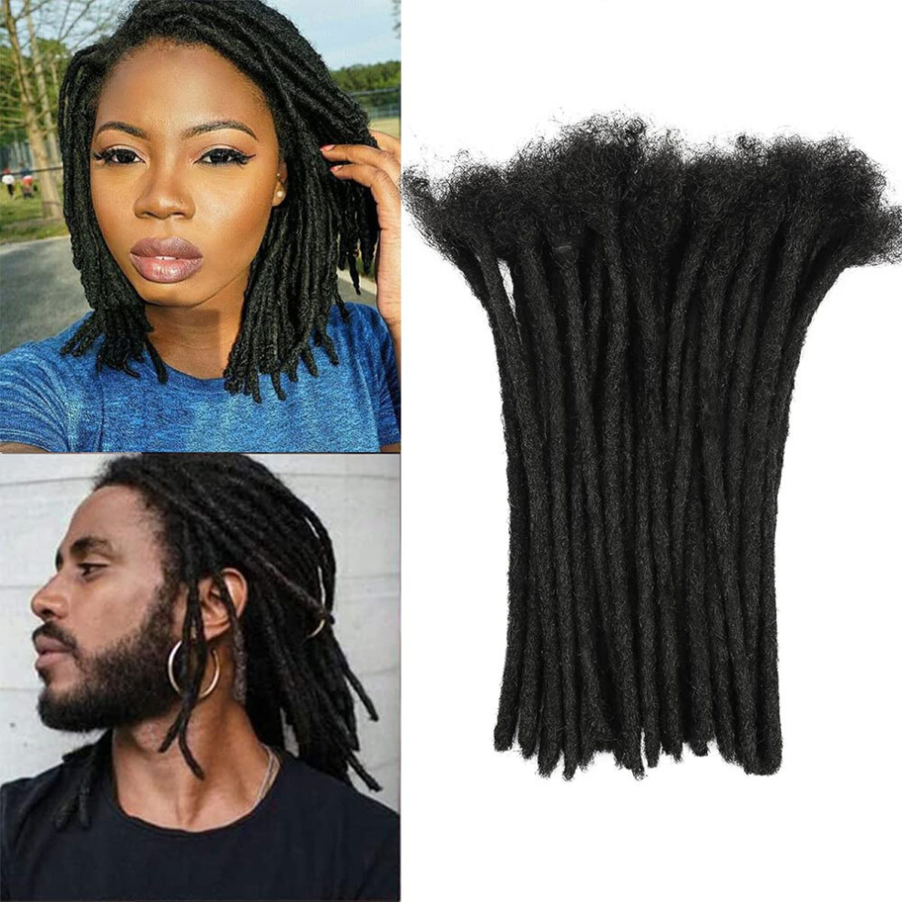 Unisex Black Dreadlock Extensions 8 Inch 10 Strands 0 6 Cm Width Synthetic Fiber Reggae Hip Hop Hair Afro Kinky Locs Dreads Extensions