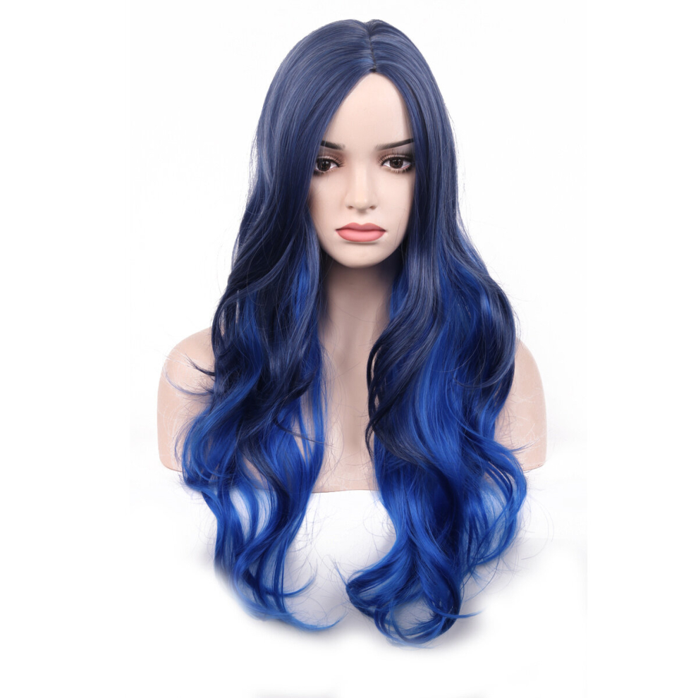 Unisex Multicoloured Costume Wigs Colorful Long Curly Wig Synthetic Wig Anime Cosplay Wig For Halloween Cosplay Party
