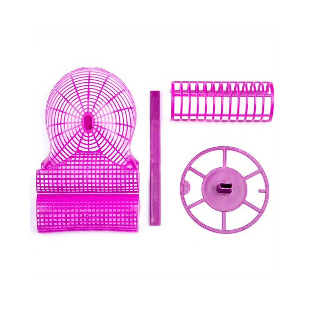 Unisex Multicoloured Plastic Wig Stand Wig Hanger Stand Pink Portable Collapsible Wig Holder Wig Standing Bracket