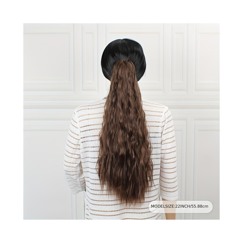 Claw Ponytail Extension Curly Wave Clip In On Hairpiece With Jaw Claw Synthetic Fluffy Pony Tail One Piece Long Wavy Claw Ponytail For Women