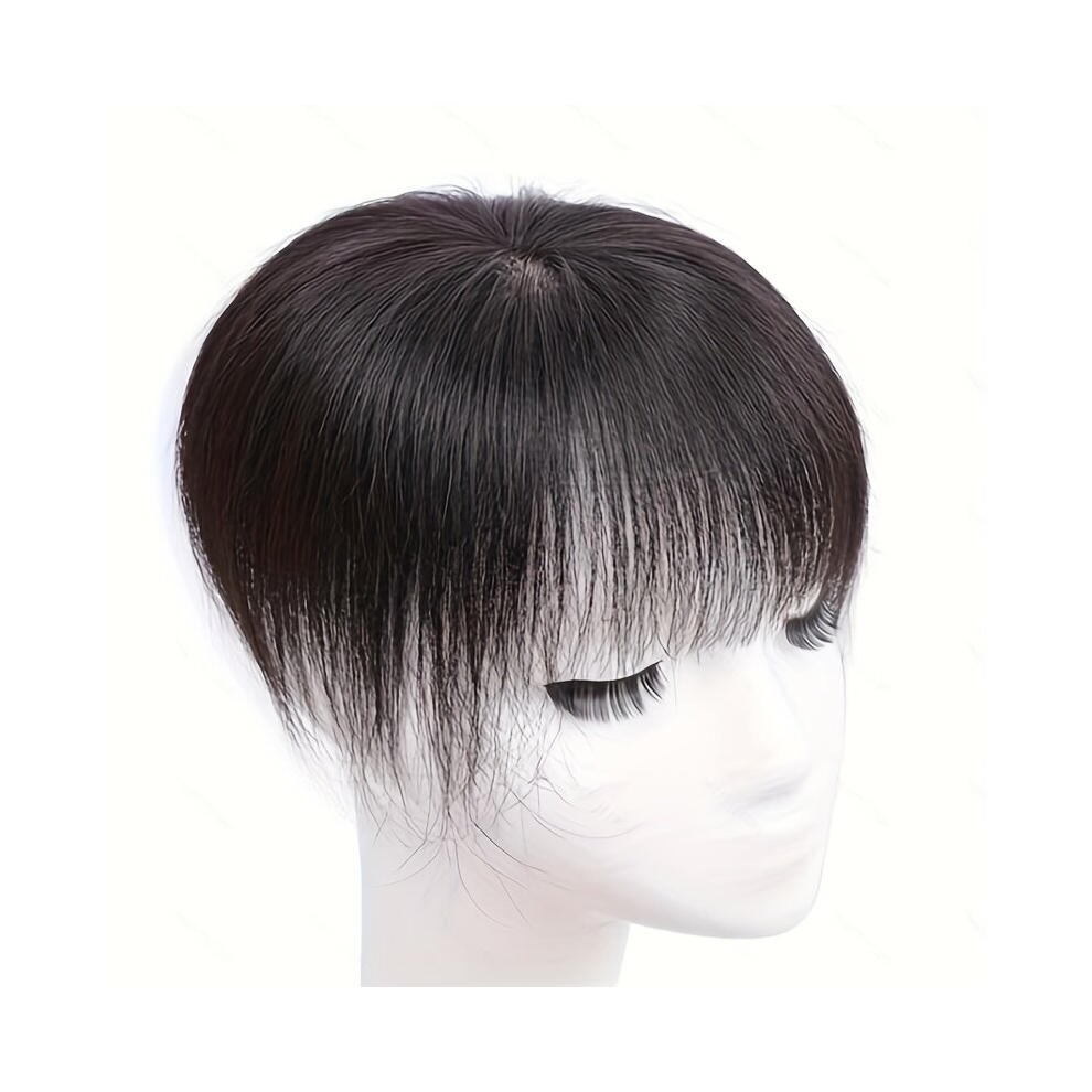 Unisex Multicoloured Topper With Hair Bangs Human Hair Clip In Hair Extensions Natural Looking For Daily Use