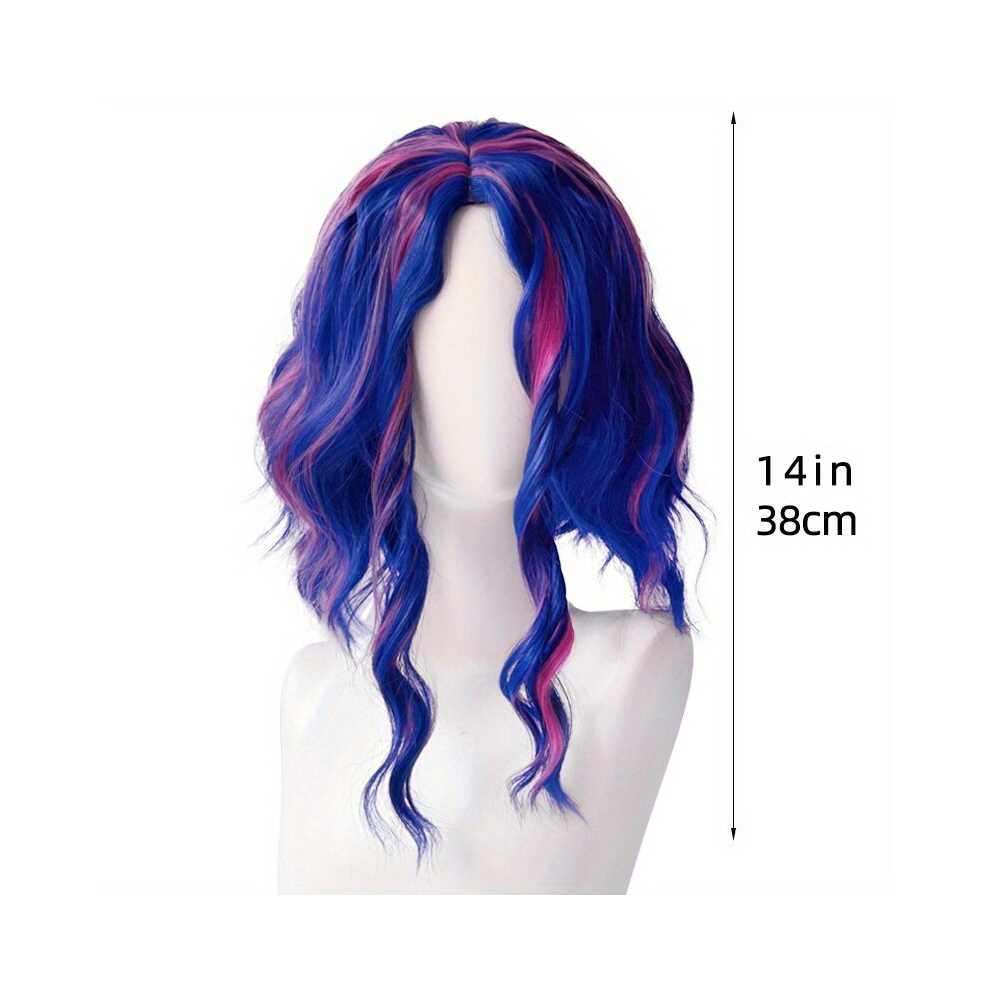 Cosplay Halloween Wig Highlight Curly Wavy Hair Wig Synthetic Natural Looking Hair Wig For Anime Cosplay Halloween Costume Party Use