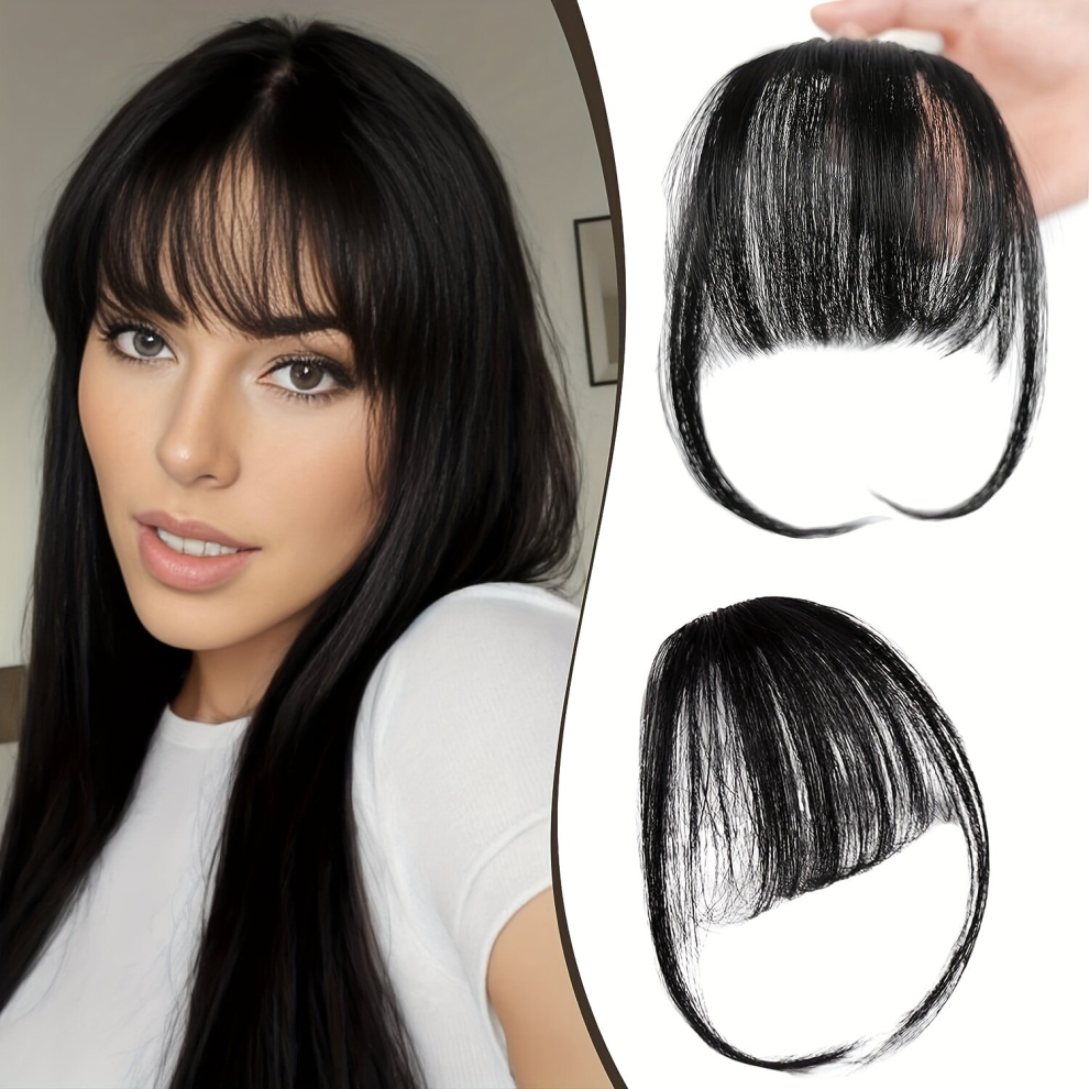 Hair Bangs With Sideburns Synthetic Clip In Hair Extensions Natural Looking For Daily Use
