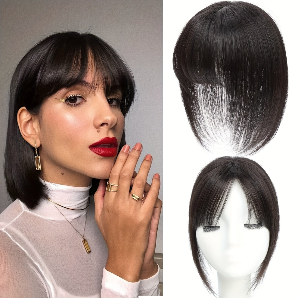 Toppers For Women 100 Human Hair Extensions Clip In Bangs Hair Pieces For Women Top Hair Piece Human Hair Topper For Women With Thinning Hair And Hair