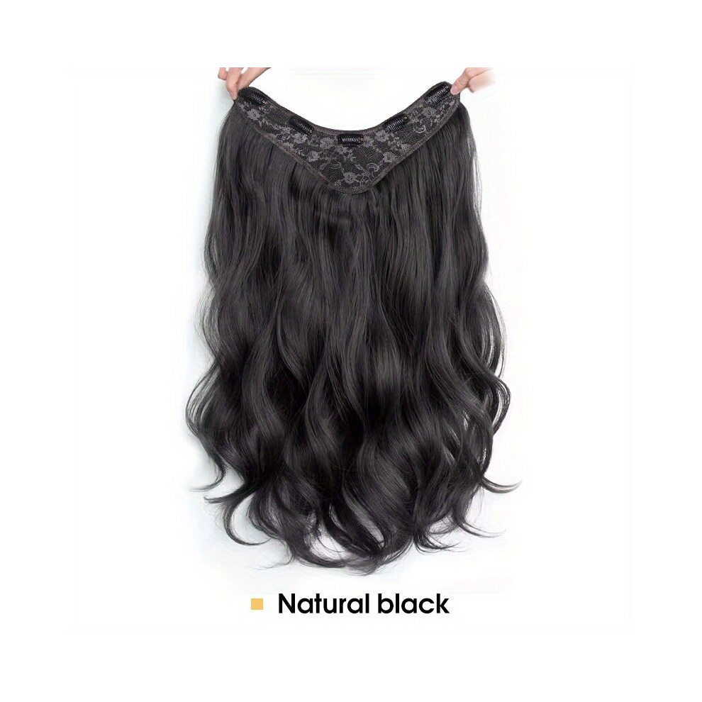 50 8 Cm Long Curly Hair Extensions With Invisible Wire Natural Looking Synthetic Hairpieces For Women Girls