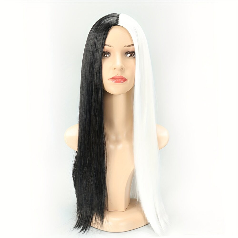 Long Synthetic Cosplay Wigs For Women With Middle Part Halloween Costume Party Wigs 66 04 Cm