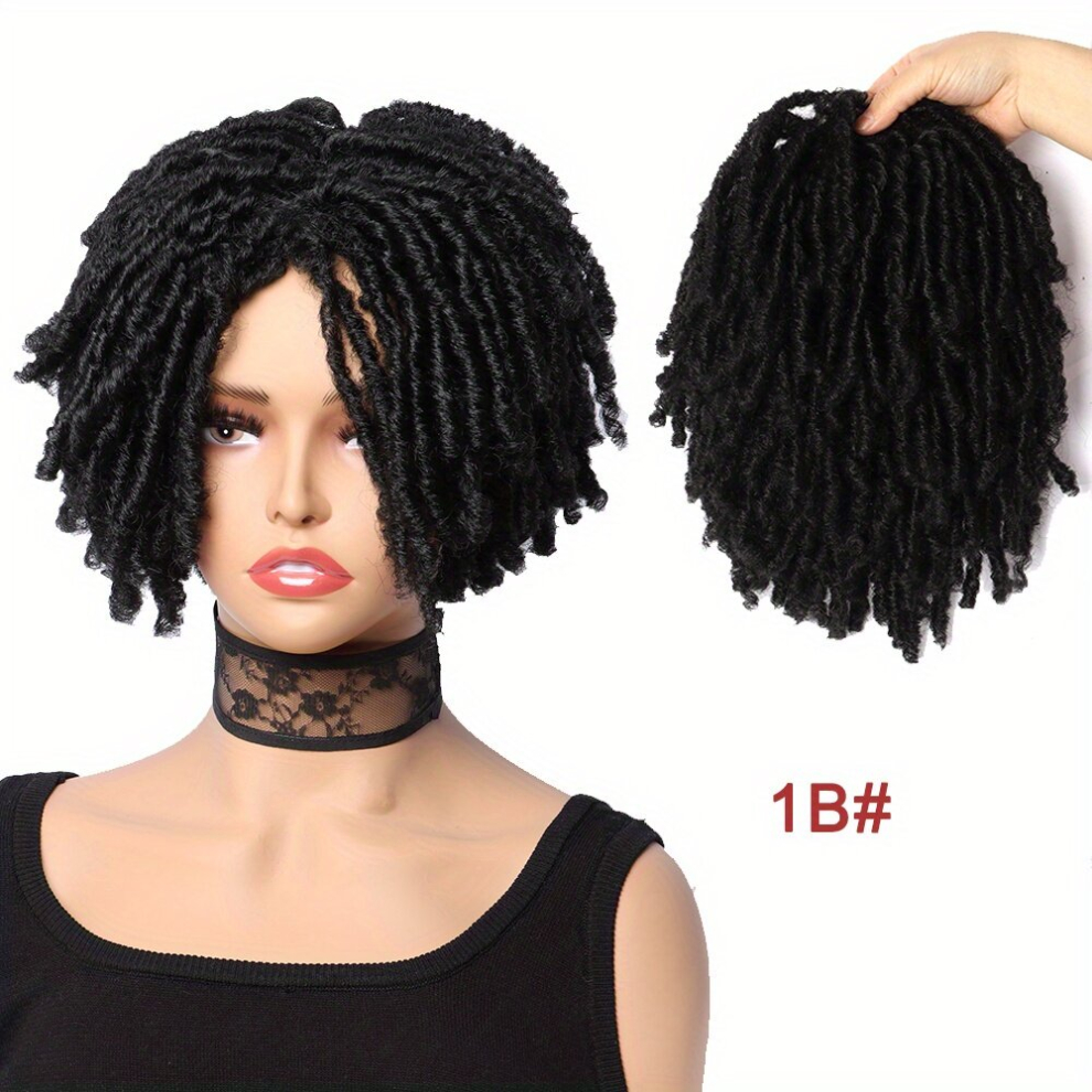 Synthetic Hair Topper Dreadlock Replacement Hair Extensions Short Curly For Women And Men