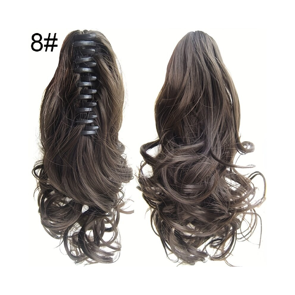 Unisex Multicoloured 30 Long Curly Claw Ponytail Clip In Hair Extensions Pony Tail Hairpiece For Women