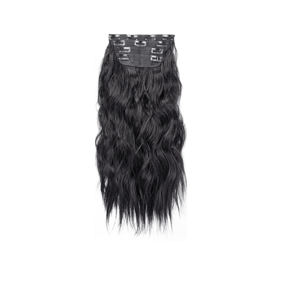 4pcs set Long Curly Clip in Hair Extensions for Daily Use Natural Looking Synthetic Hair Pieces