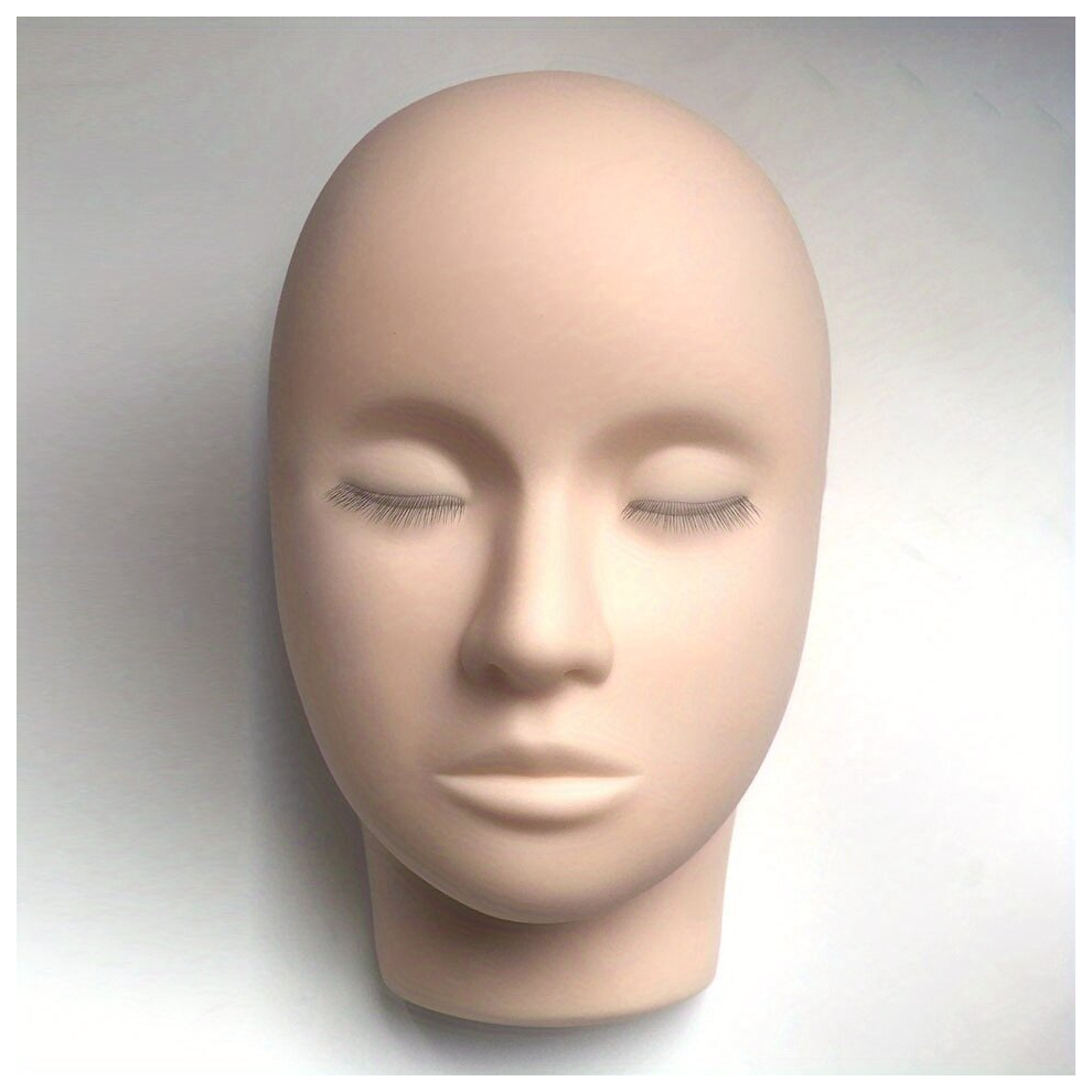 Multicoloured Silicone Training Mannequin Flat Head Makeup Practice Beauty Eye Lashes Eyelash Extensions