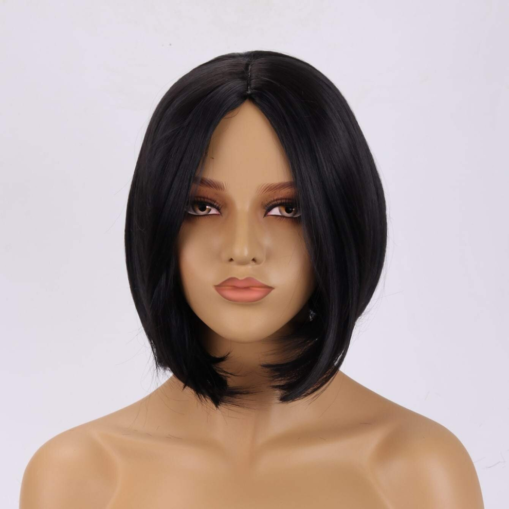 Short Straight Bob Cut Wig With Bangs Synthetic Wig Beginners Friendly Heat Resistant