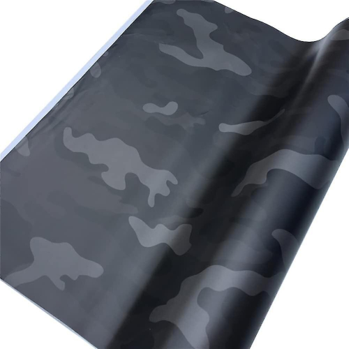 Camouflage Car Foil, Self Adhesive Pvc Car Paint Protection Film Car Foil Sticker Motorcycle Vinyl Foil Sticker,black,152cm X 30cm