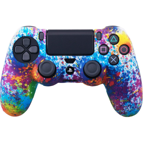 Sony Ps4/slim/pro Dualshock 4 Controller Water Transfer Camouflage Silicone Case With Thumb Grip 2