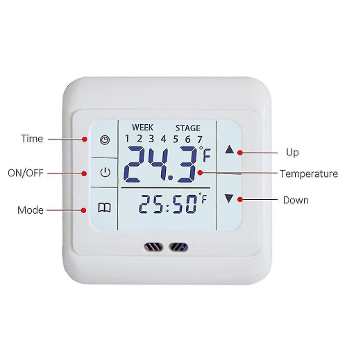 Electric Heating Thermostat With Touchscreen Lcd Display Smart 16a Thermostat Energy Saving Home Temperature Controller 2
