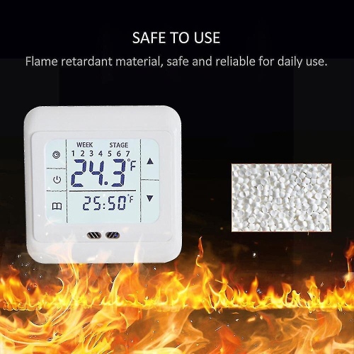Electric Heating Thermostat With Touchscreen Lcd Display Smart 16a Thermostat Energy Saving Home Temperature Controller 1