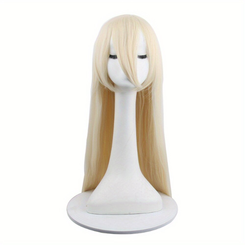 Unisex Multicoloured Costume Wigs Long Curly Double Ponytail Synthetic Wig With Bangs Anime Cosplay Wig For Halloween Cosplay Party