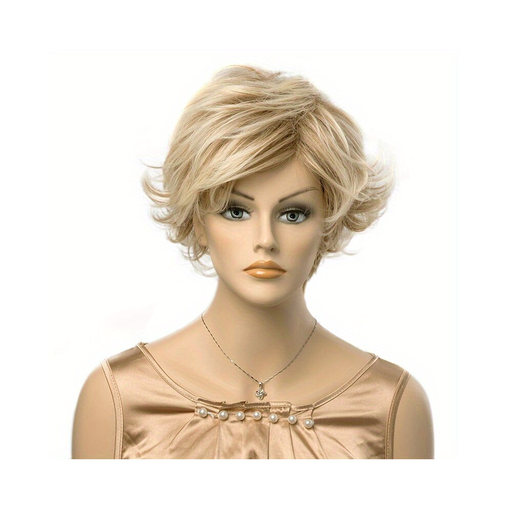Unisex Multicoloured Costume Wigs Short Curly Bob Wig Synthetic Wig With Bangs Anime Cosplay Wig For Halloween Cosplay Party