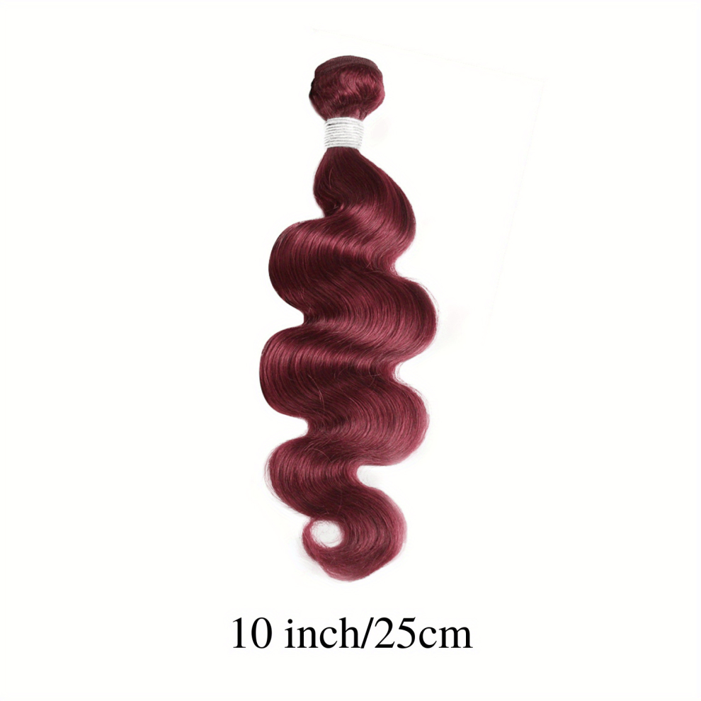 Unisex Red,Brown Brazilian Virgin Hair Bundles Burgundy Body Wave Double Weft Extensions 10A Unprocessed Human Hair 99J Red