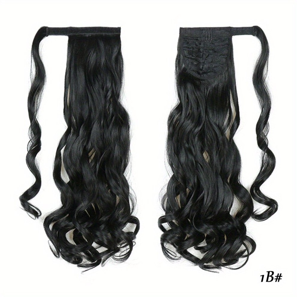 Unisex Multicoloured 55 Ponytail Extension Curly Hairpiece Wrap Around Long Hair Extension For Women Ash Blonde Mix Ginger Brown