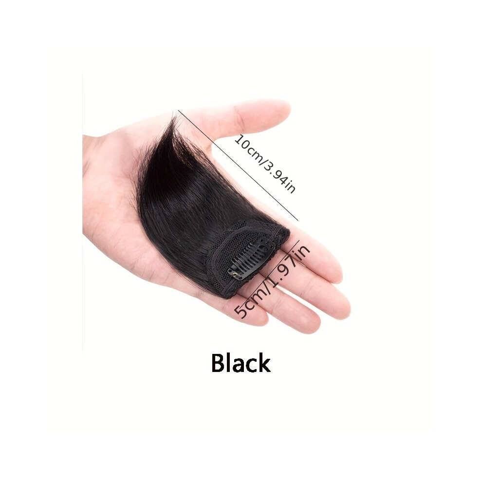 Unisex Black 1Pc Hair Clip Synthetic Clip In Hair Extensions Hairpieces For Women With Thinning Hair Invisible Wig Natural Looking