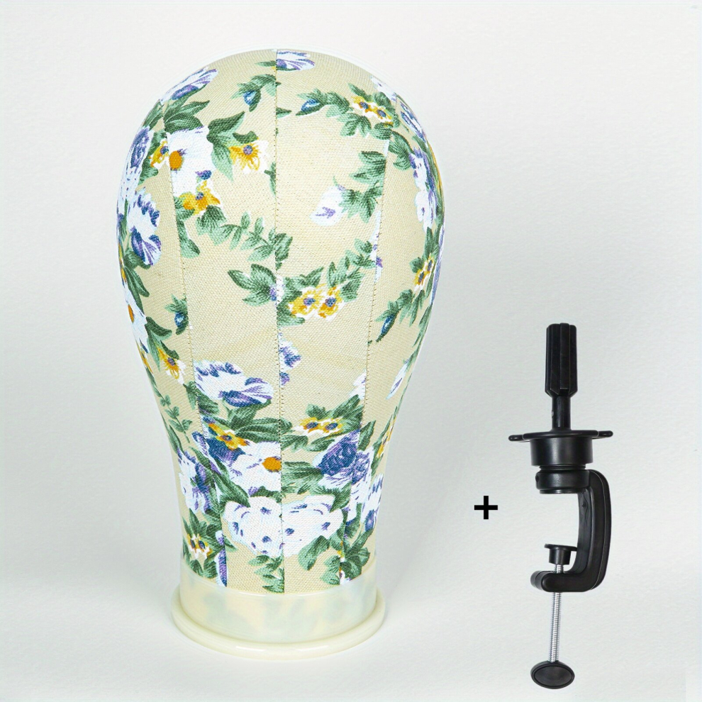 Unisex Blue Canvas Block Head Mannequin Head For Hair Extension Lace Wigs Making And Display Styling