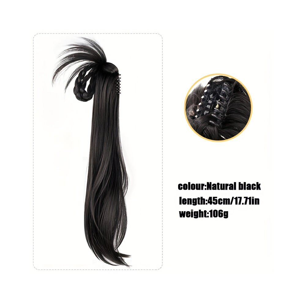 Claw Ponytail Hanfu Hair Bun Long Straight Ponytail Extensions Synthetic Clip In Hair Extensions Natural Looking For Daily Use