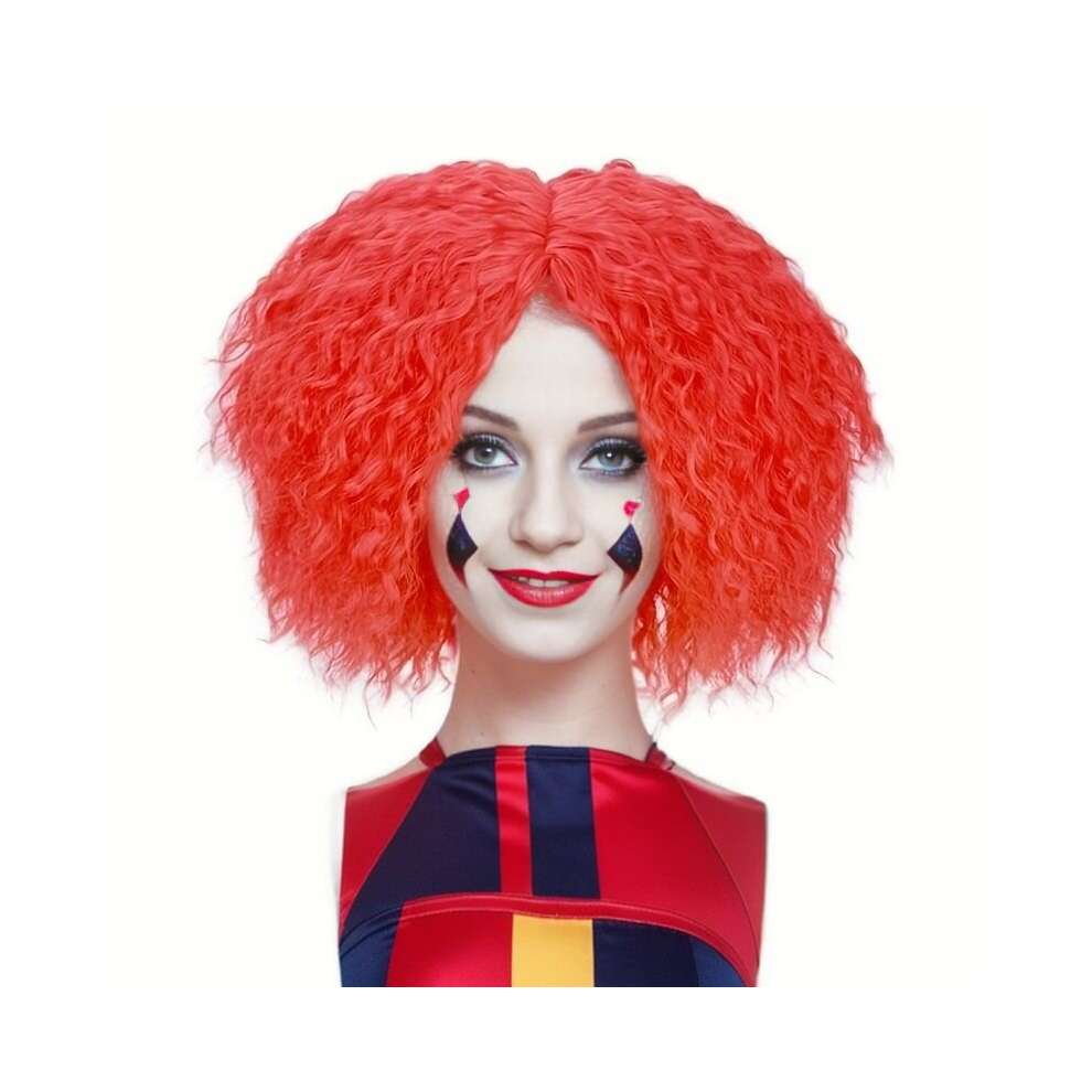 Unisex Red Costume Wigs Curly Wig Synthetic Wig Movie Cosplay Wig For Halloween Cosplay Party