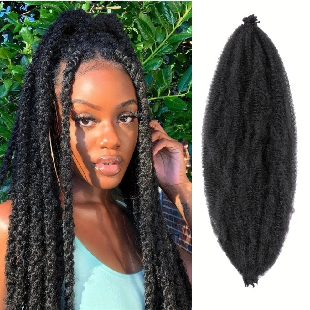 Spring Afro Twist Crochet Hair 18 Inch Kinky Twist Braiding Hair Extensions Synthetic Spring Twist Crochet Braiding Hair