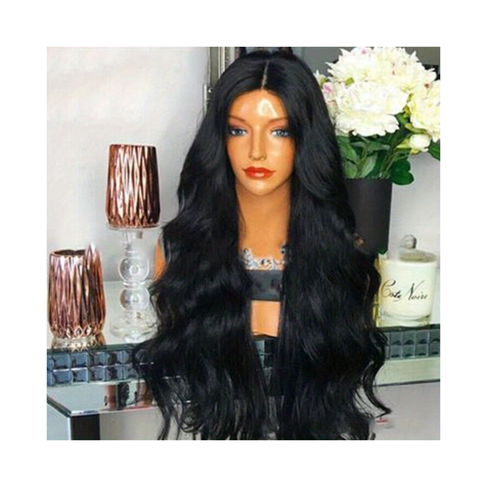 66 04 Cm Purple Long Loose Curly Hair Wigs Middle Part Synthetic Fiber Hair Wigs For Women Girls For Daily Cosplay Halloween Use