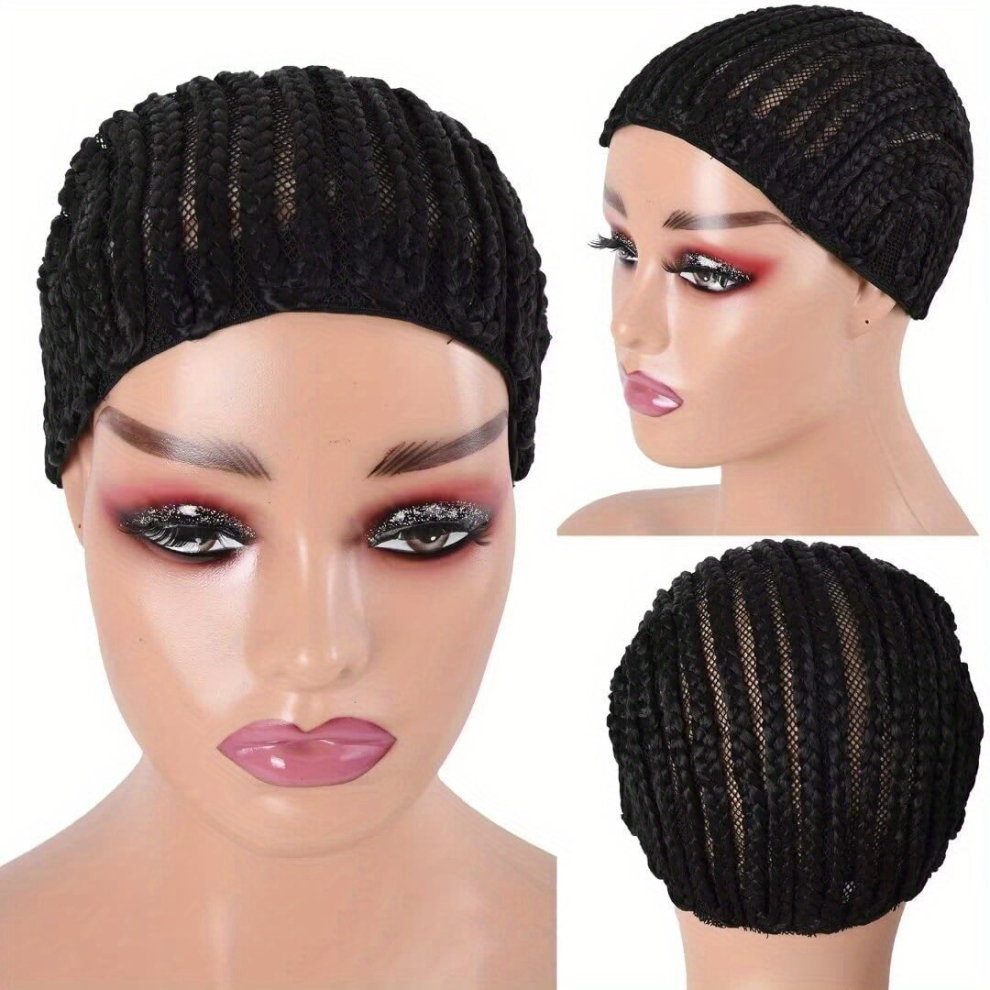 1Pc Braided Wig Caps Breathable Cornrows Cap For Easier Sew In Weave Hair Caps Glueless Crochet Wig Cap For Making Wig