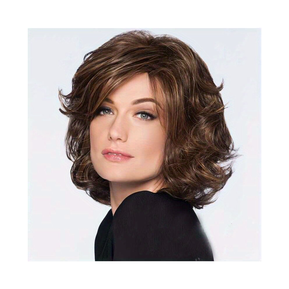 Short Curly Bob Cut With Oblique Hair Bangs Synthetic Wig Beginners Friendly 15 24 20