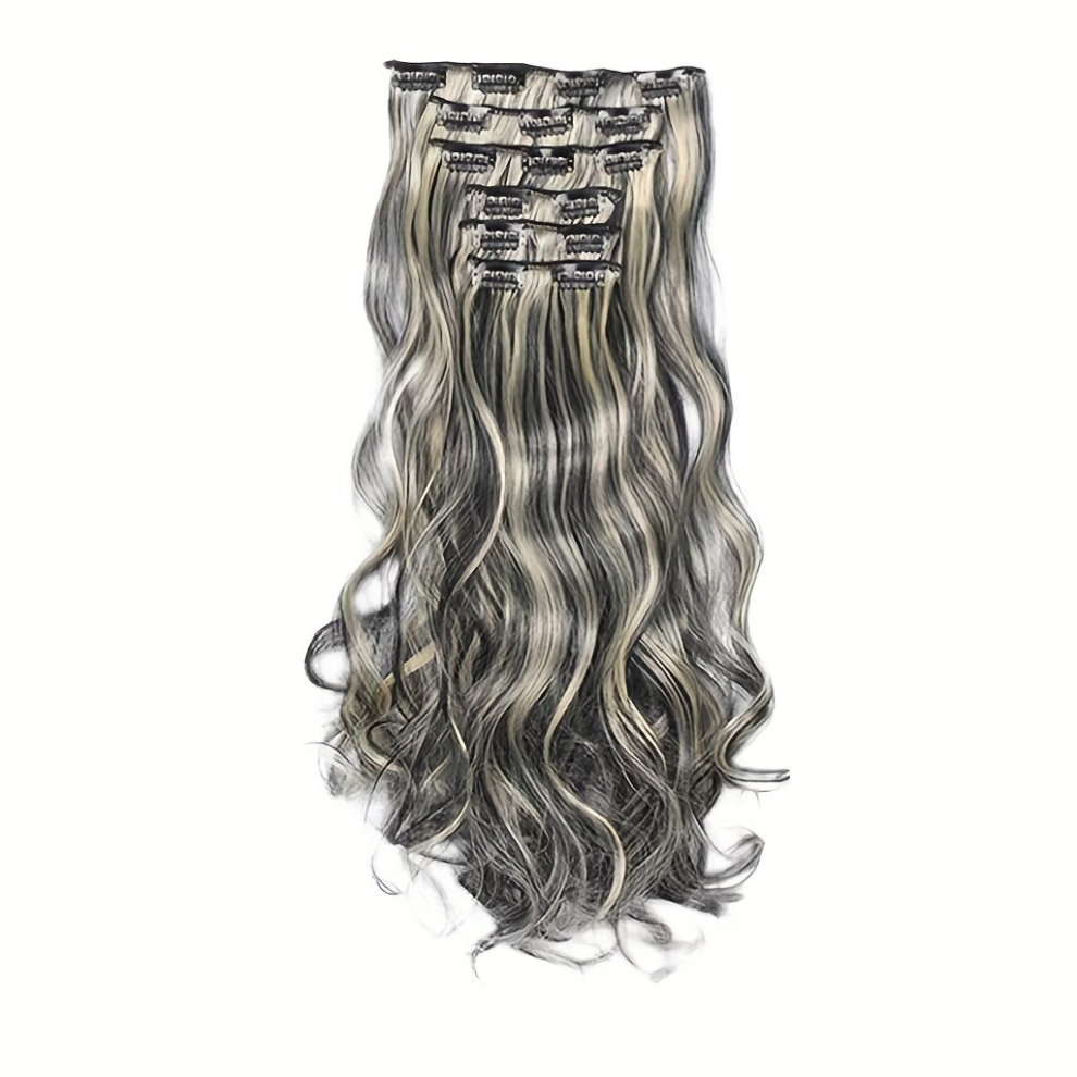6pcs set Long Wavy Hair Pieces Synthetic Clip In Hair Extensions Natural Looking For Daily Use