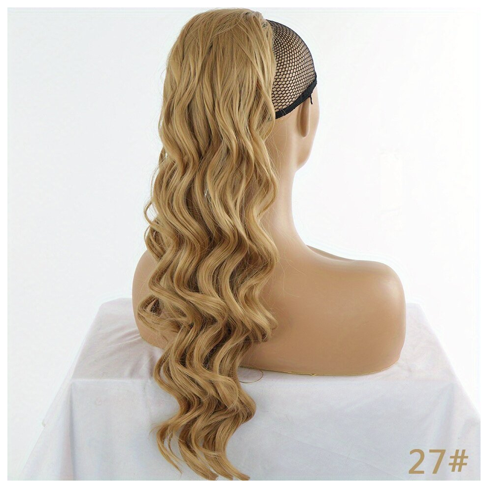 60 Synthetic Long Curly Ponytail Hair Hairpiece For Women Long Wavy Drawstring Ponytail Extensions Wig