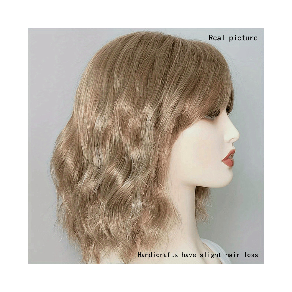 Unisex Multicoloured Ombre Grown Curly Wig With Side Bangs 30 48 Cm Short Synthetic Ombre Hair Hair For Women