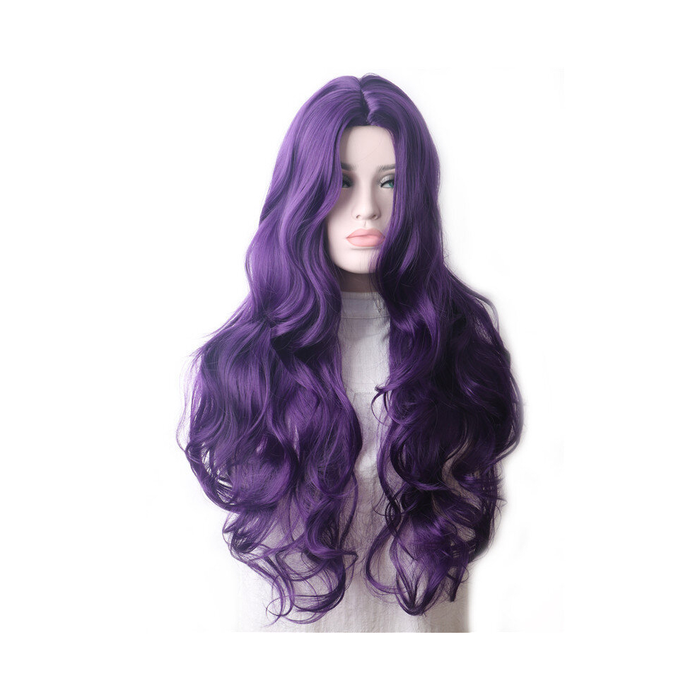 Unisex Multicoloured Costume Wigs Long Curly Synthetic Wig Beginners Friendly Heat Resistant For Halloween Cosplay Party