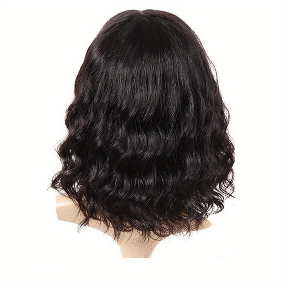 Short Human Hair Wigs With Bangs Brazilian Body Wave Virgin Human Hair Wigs For Women