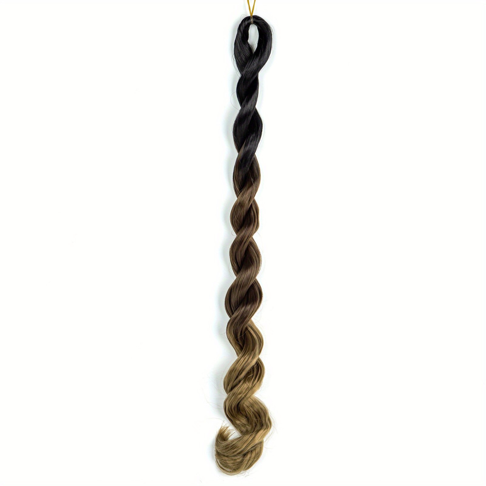 66 04 Cm Pre stretched Curly Braiding Hair Extensions Ombre Synthetic Crochet Braids Fiber Hair Extensions For Women