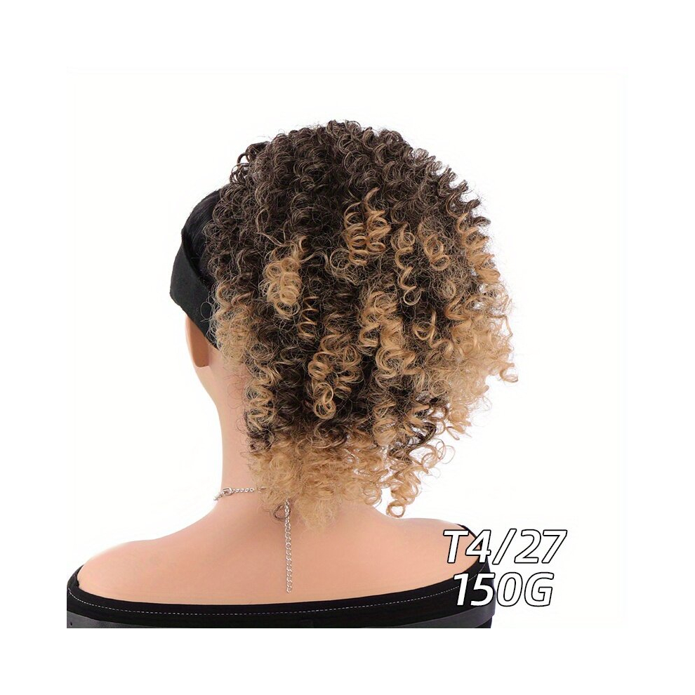 Fluffy and Synthetic Afro Curly Ponytail Extensions for Women Clip On Hairpieces for a Natural Look
