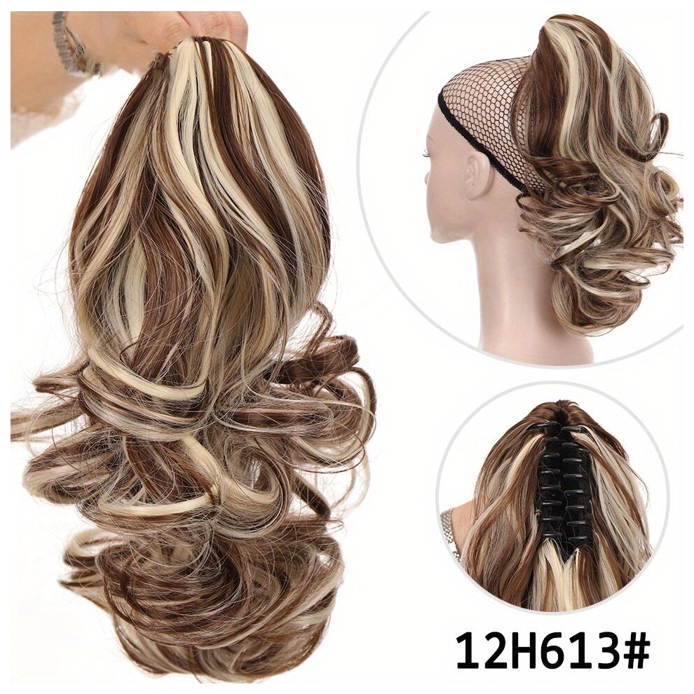 Short Curly Hair Ponytail Extension Synthetic Clip In Ponytail Extensions Natural False Hairpiece