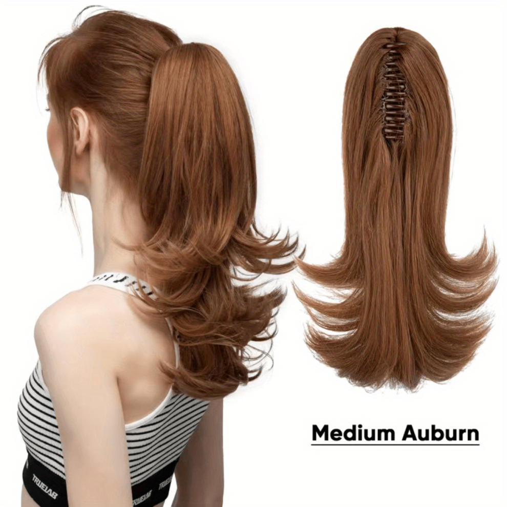Claw Ponytail Long Curly Wavy Ponytail Extensions Synthetic Clip In Hair Extensions Natural Looking For Daily Use