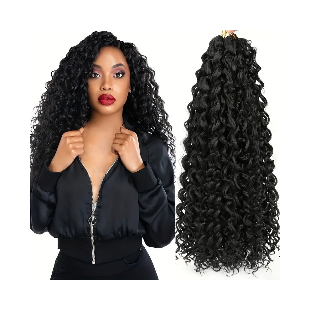 Unisex Multicoloured Ocean Wave Crochet Hair Hawaii Curl Braiding Hair Deep Wave Twist Crochet Hair Synthetic Wet And Wavy Braiding Hair Extension Beach Curl For Women