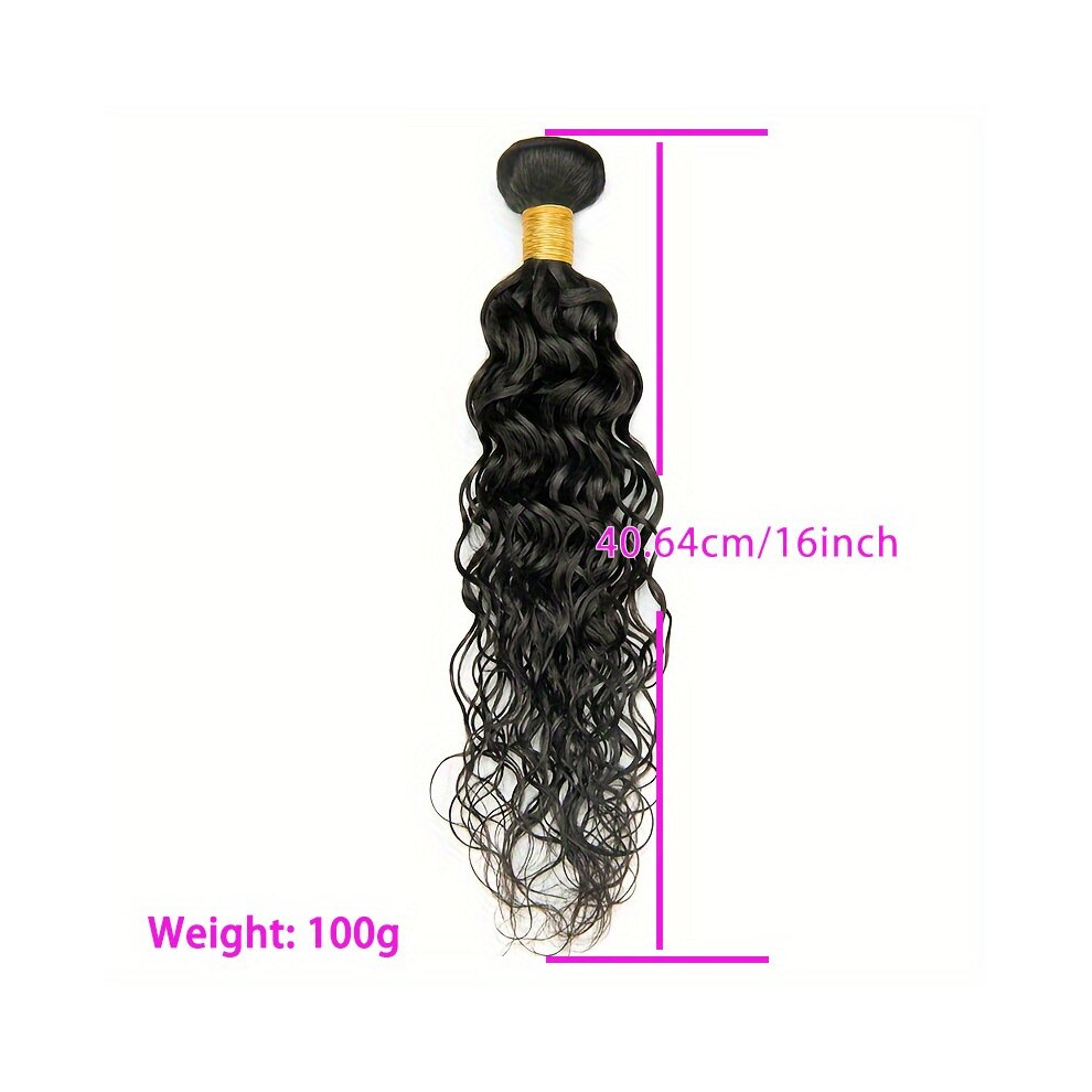 Unisex Black Long Curly Bundles Female Synthetic Hair Weaves Water Wave Hair Bundles Hair Bundle Wig